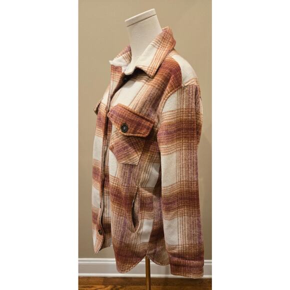 Thread & Supply Plaid Shacket Chore Jacket Shirt Side Front Pocket SM - Picture 3 of 10